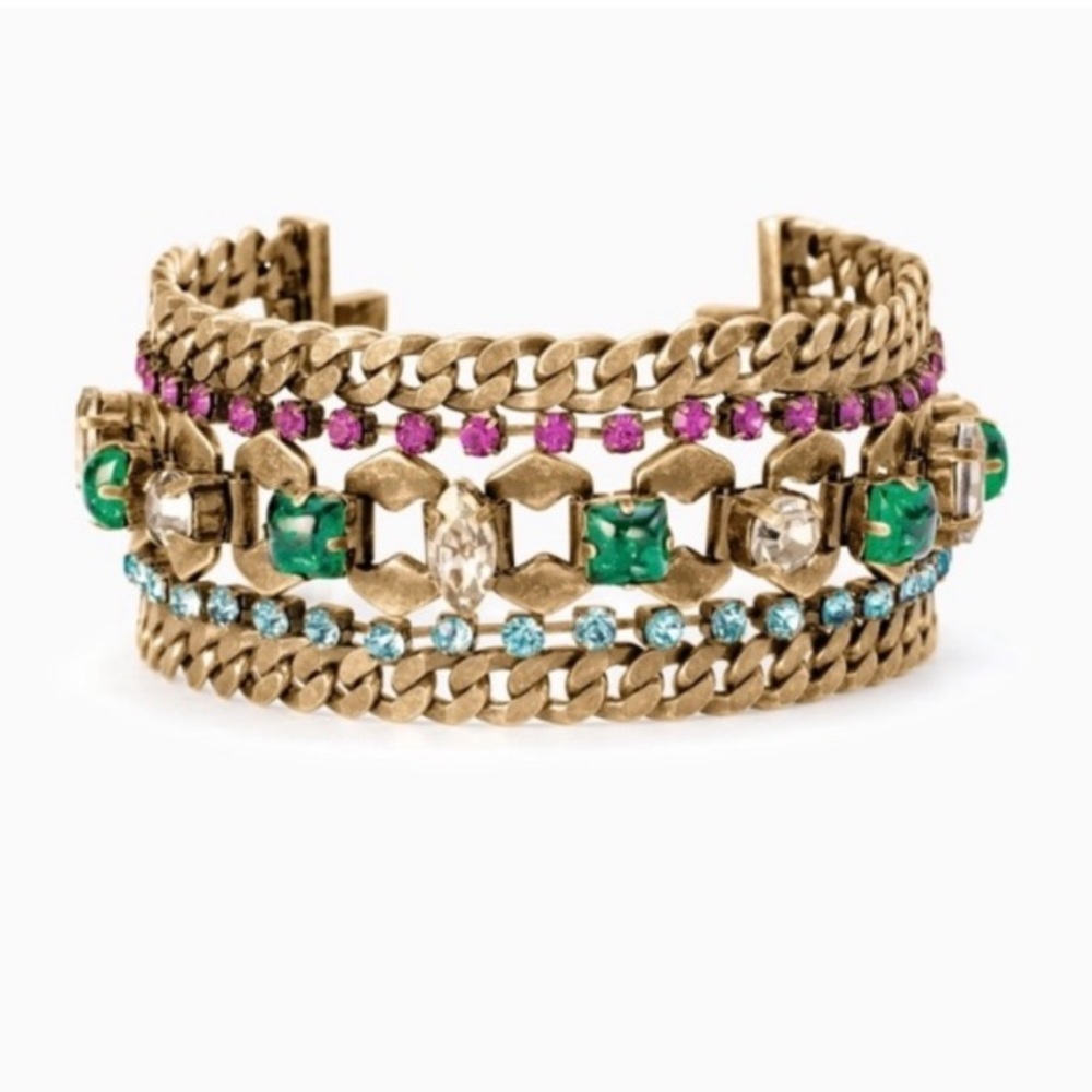 Stella & Dot X Rebecca Minkoff | Vintage Gold Jeweled Prisma StatementBr… - Picture 10 of 11